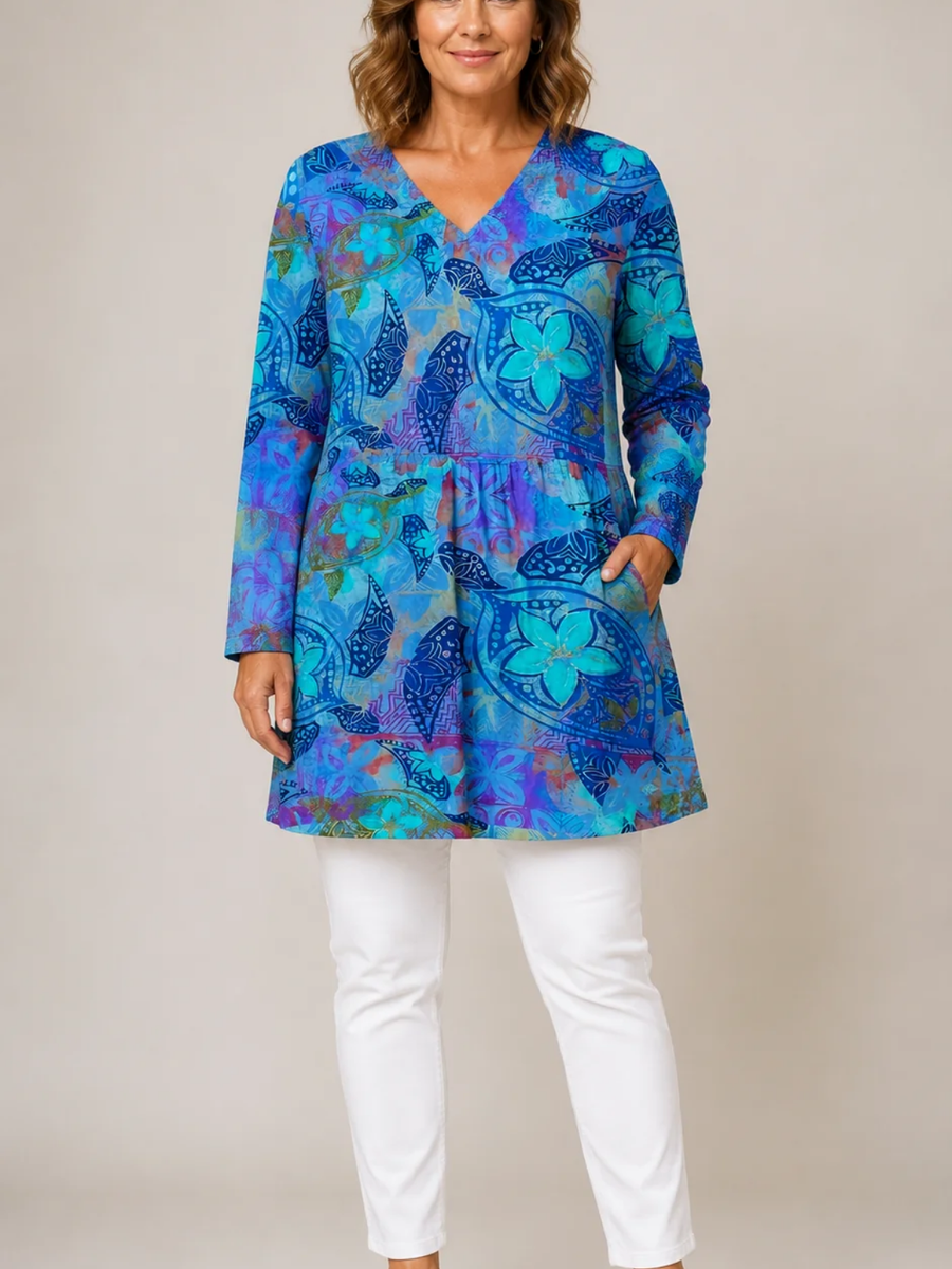 Abril | Blusa Larga con Escote en V