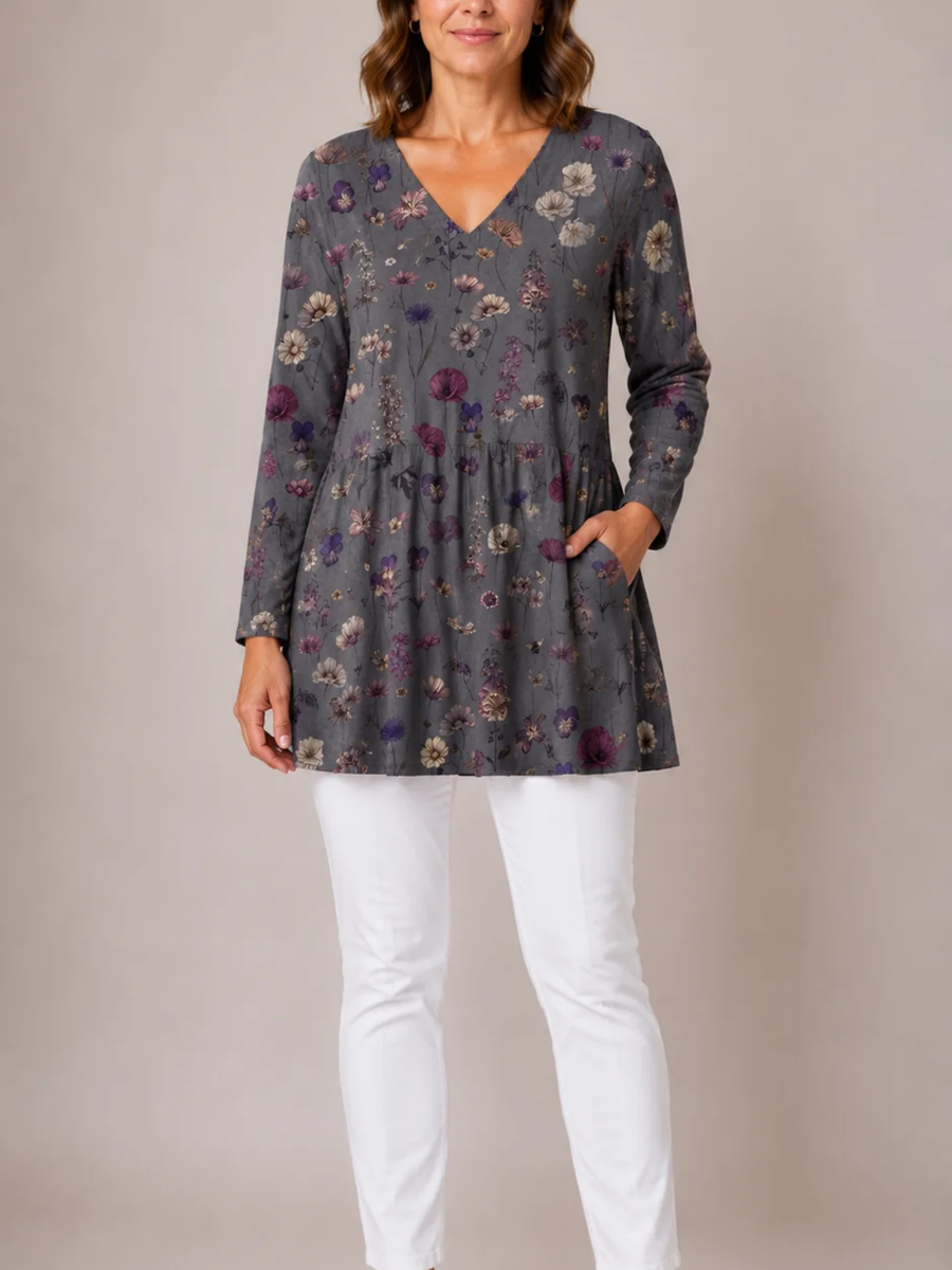 Addison | Blusa Larga con Escote en V