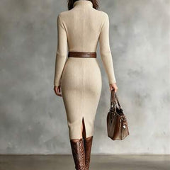 Vestido midi de punto Alba visto por detrás