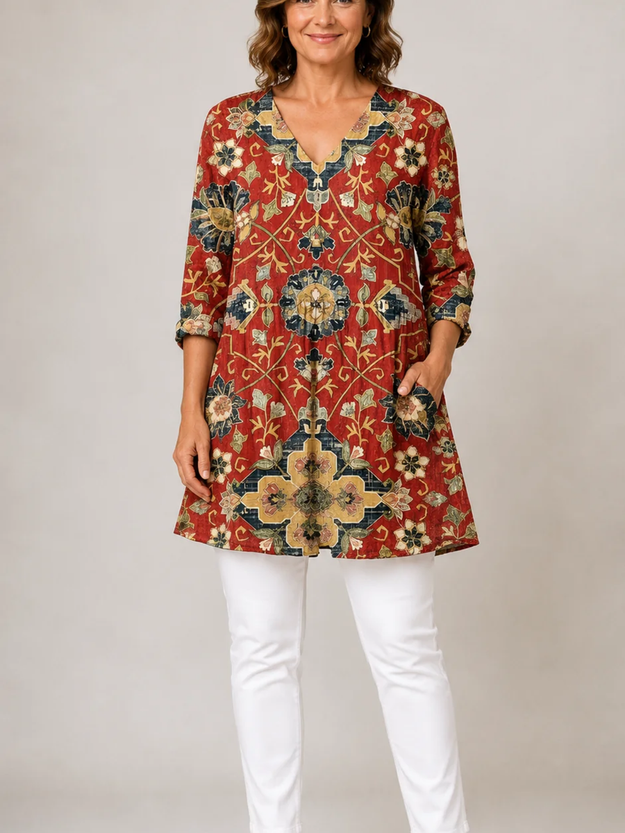 Amoura | Blusa Larga con Escote en V