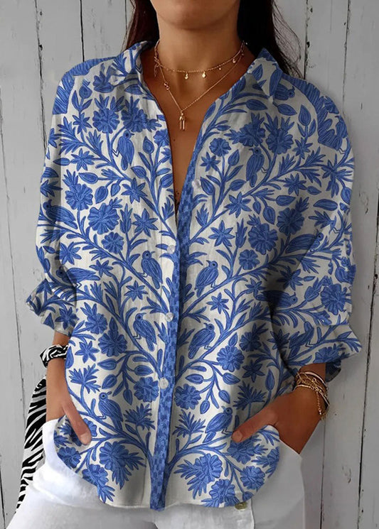 Federike | Blusa de jardín azul