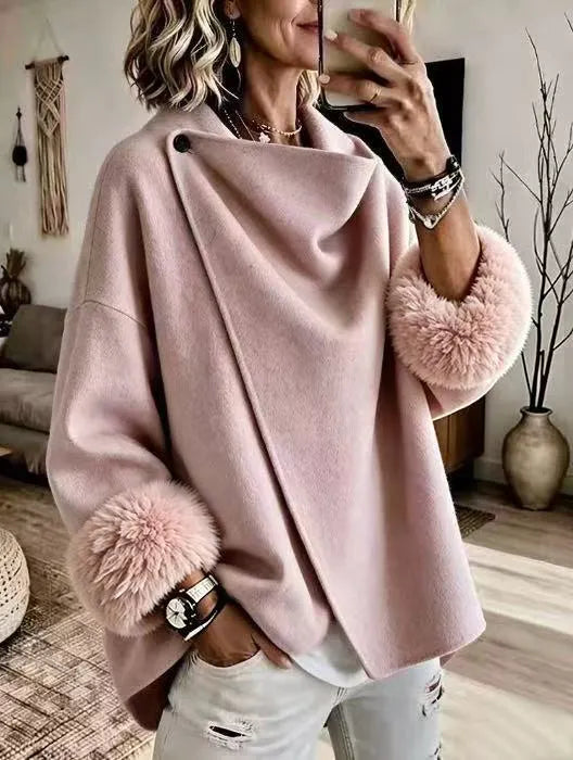 Celia | Chaqueta Elegante con Puños de Pelo Sintético