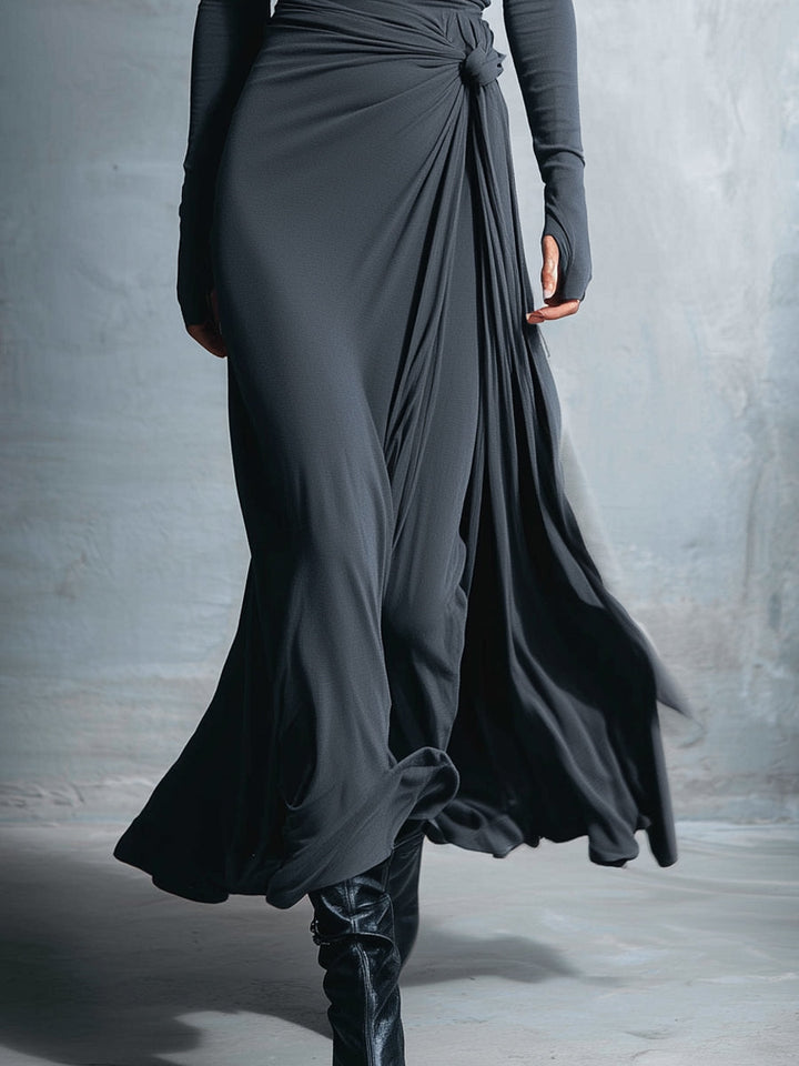 Itziar | Vestido Elegante con Nudo Lateral