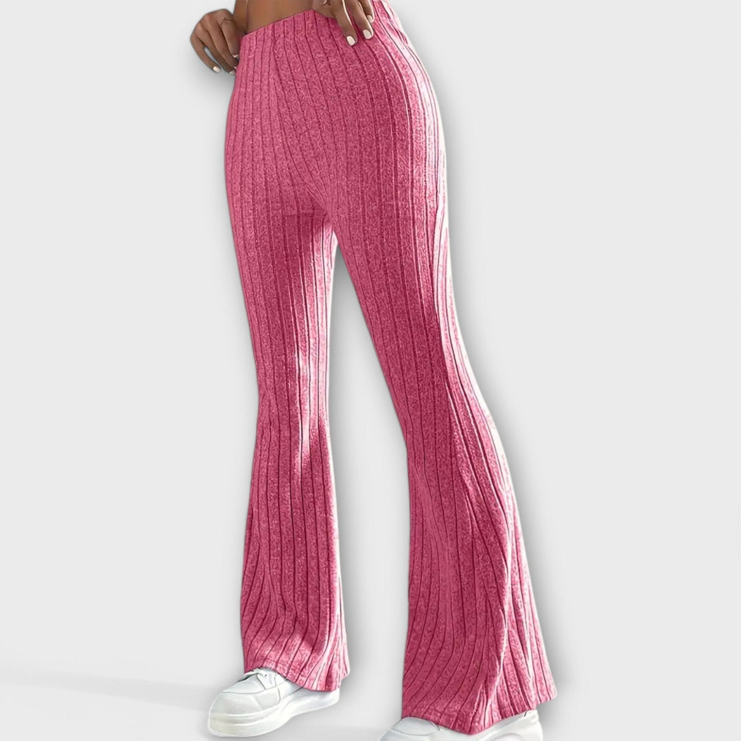 Luretta – Pantalones acampanados con estructura fina