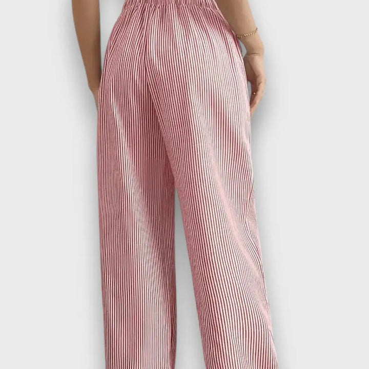 Karina – Pantalones de rayas finas