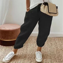 Pantalón Teresa en negro — pantalón de verano de pierna ancha