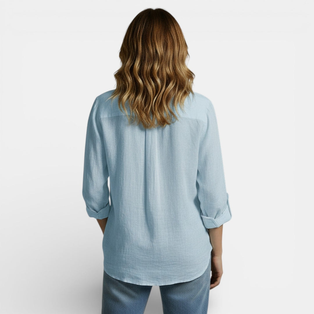 Blusa Mujer Primavera con Botones Elegante