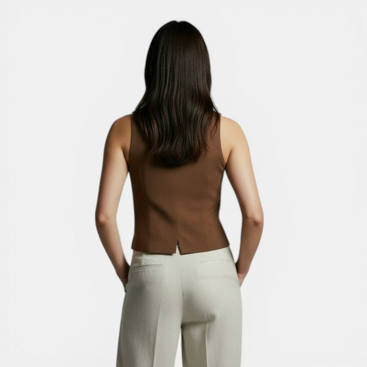 Chaleco Mujer Slim Fit Retro Elegante – Moda Casual y Sofisticada