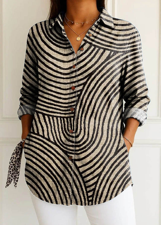 Ingrid | Blusa de rayas en espiral