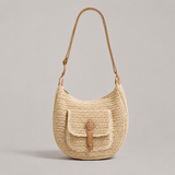 Valentina | Bolso de Hombro Trenzado con Bolsillo – Hueso