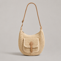 Valentina | Bolso de Hombro Trenzado con Bolsillo – Hueso