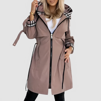 Assuntina | Abrigo Impermeable con Capucha y Cremallera