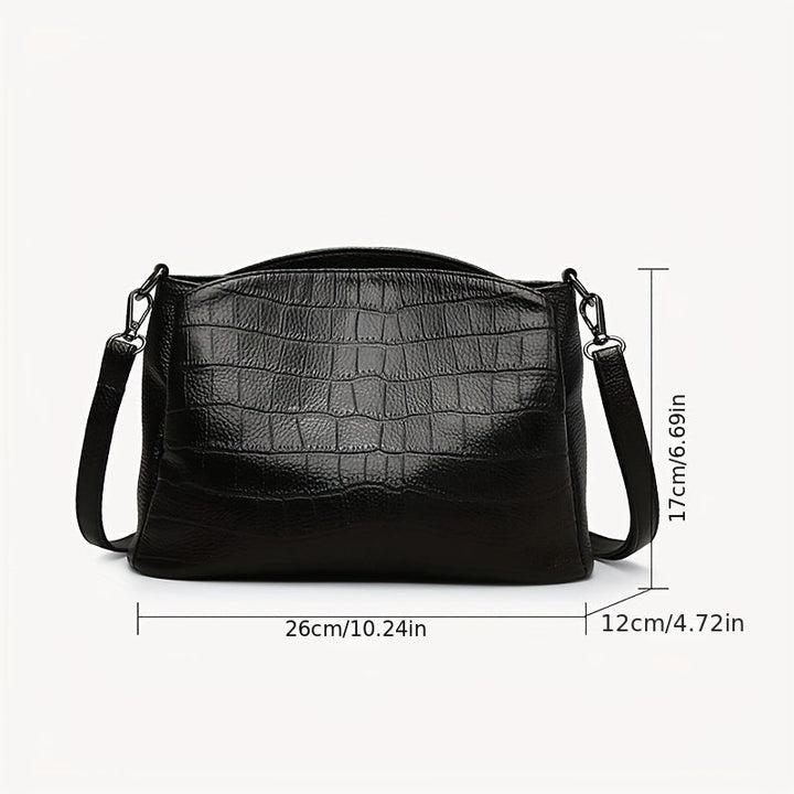 El encanto refinado de Vivienne | Bolso de hombro de piel de cocodrilo