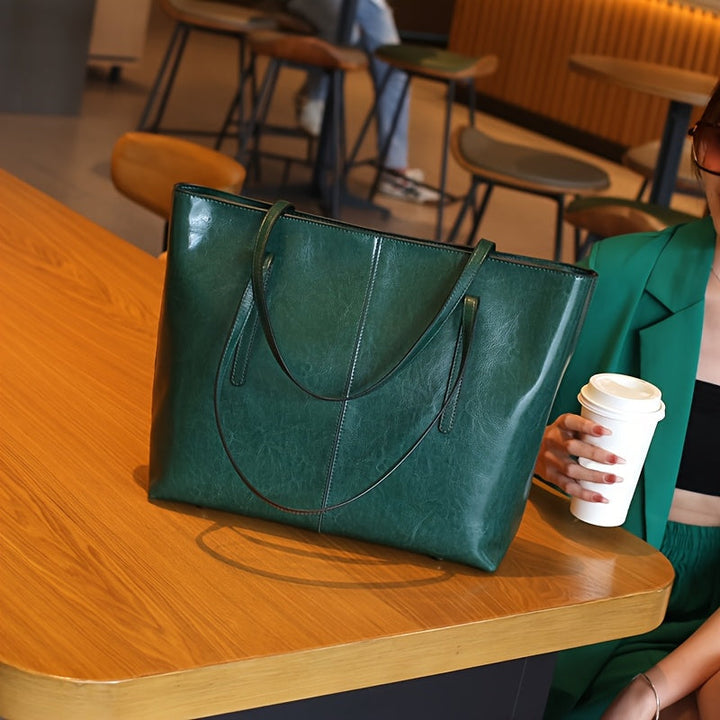 El esencial de lujo de Nora | Bolso tote de piel estructurada