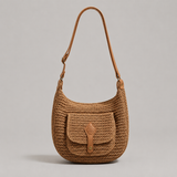 Clara | Bolso de Hombro Trenzado con Bolsillo – Camel