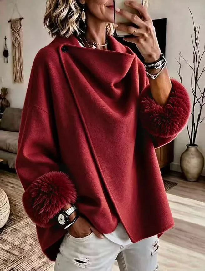 Celia | Chaqueta Elegante con Puños de Pelo Sintético
