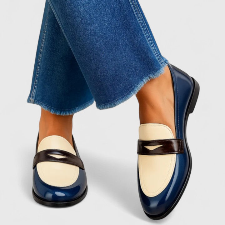 Francesca | Mocasines Bicolor de Mujer