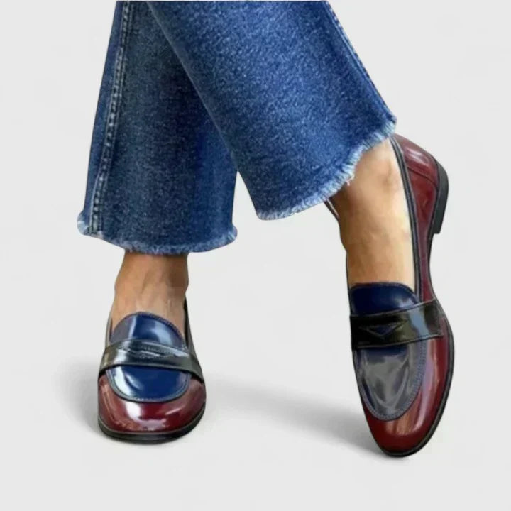 Francesca | Mocasines Bicolor de Mujer