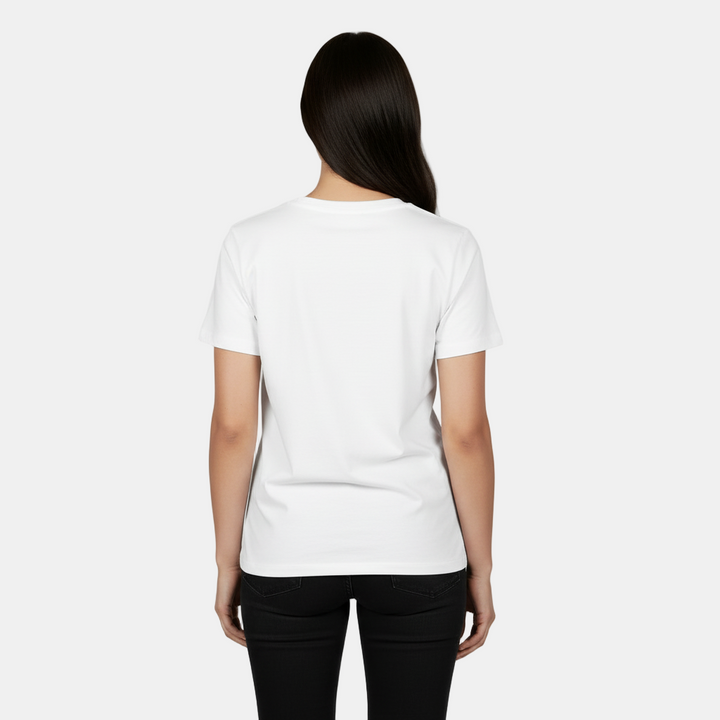 Camiseta Algodón Mujer Básica - Corte Holgado y Manga Corta