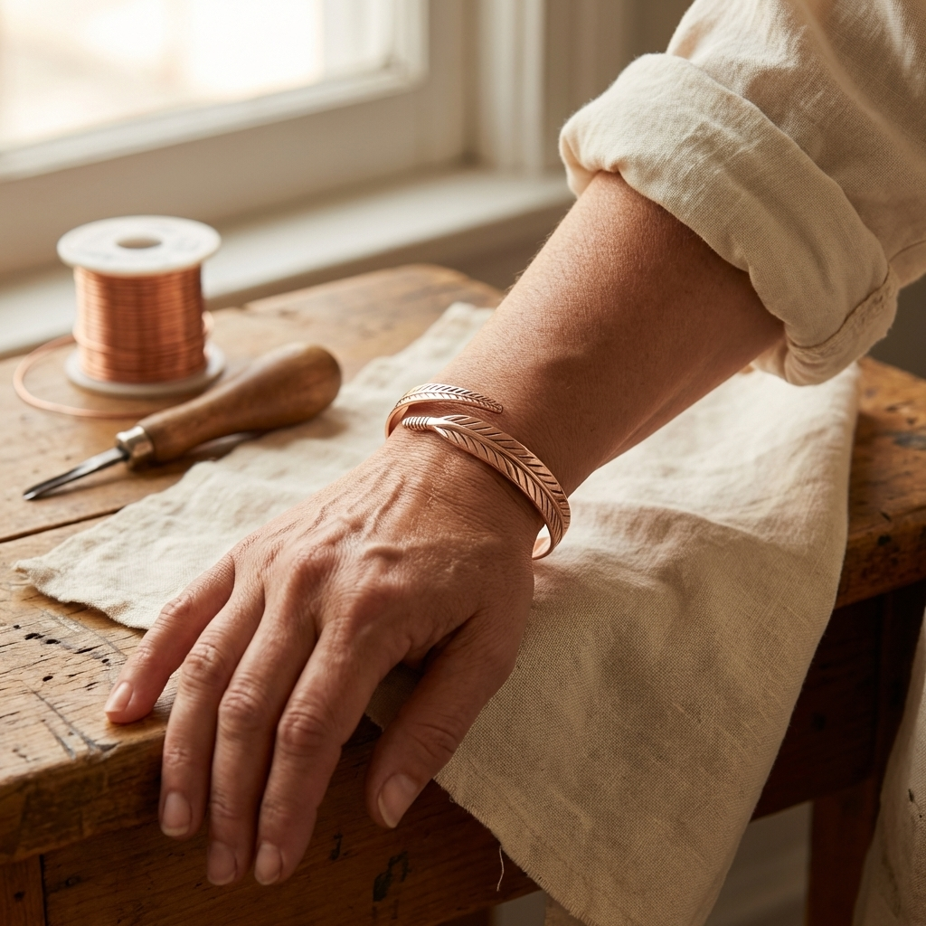 Pulsera de cobre Pétalo
