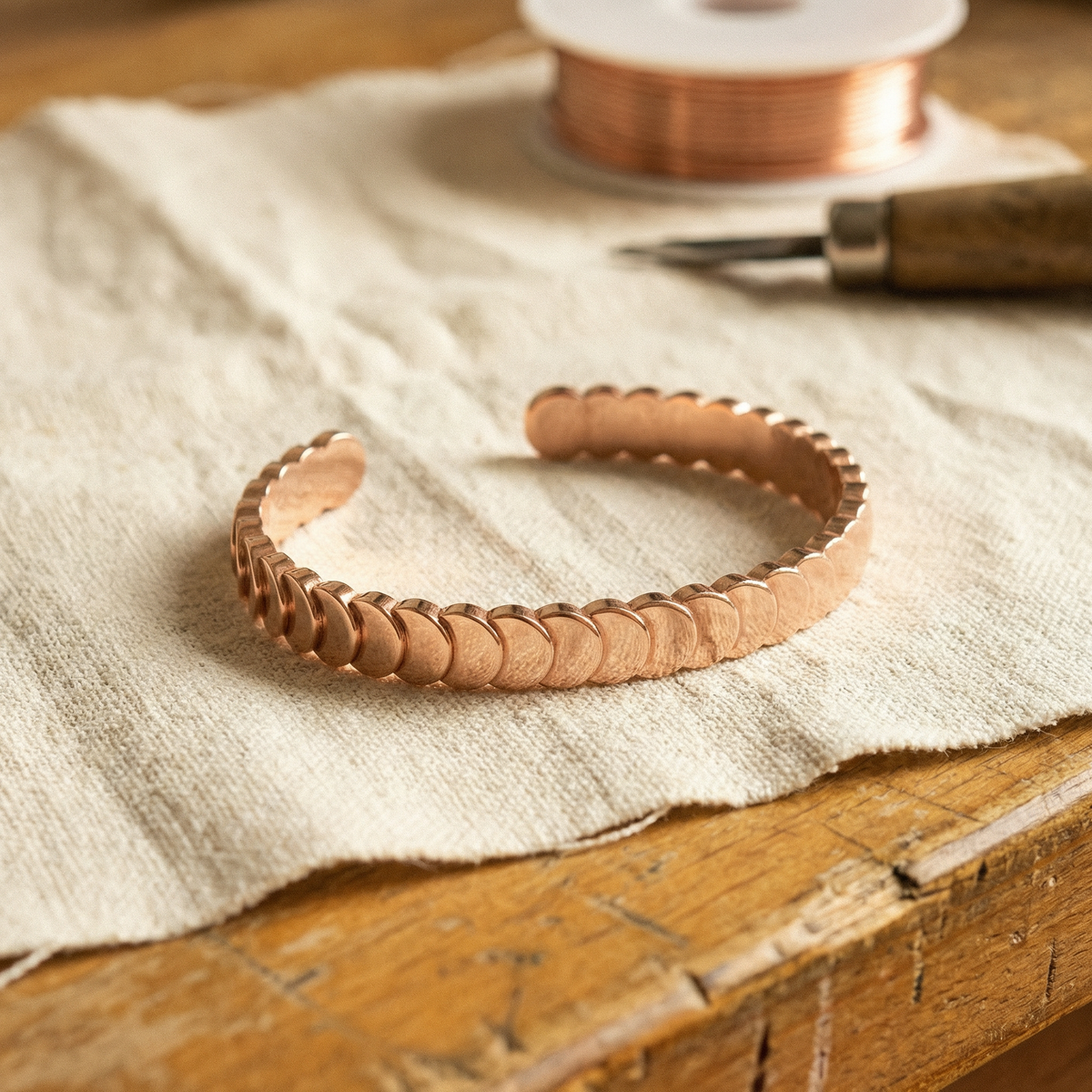 Pulsera de cobre Teja