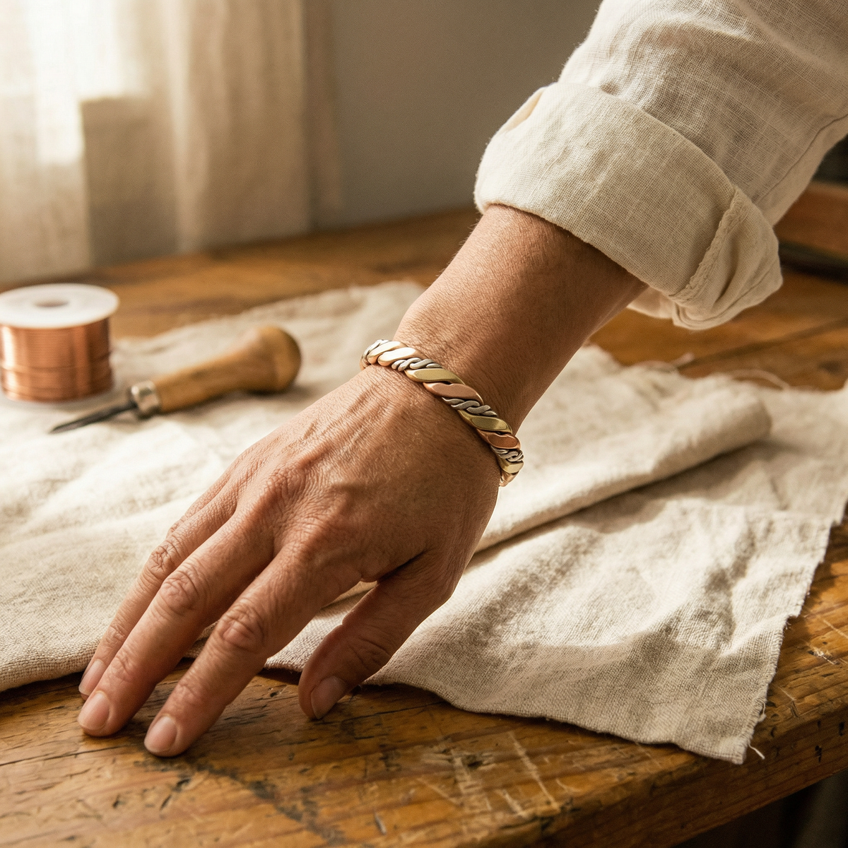 Pulsera de cobre Trígono