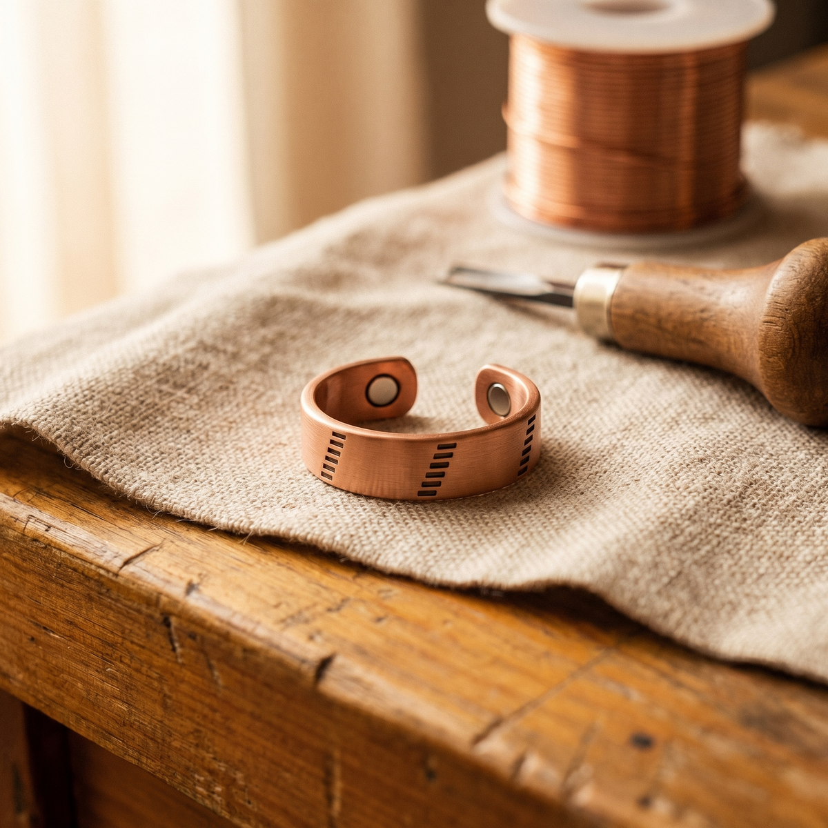 Anillo de cobre Runa