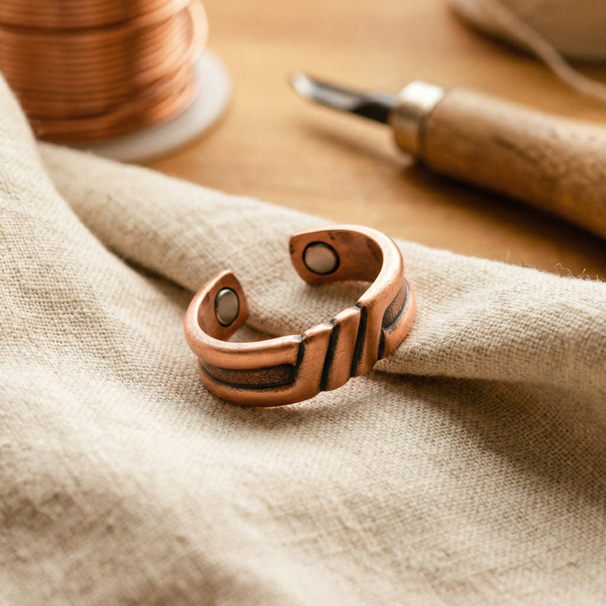 Anillo de cobre Madeja