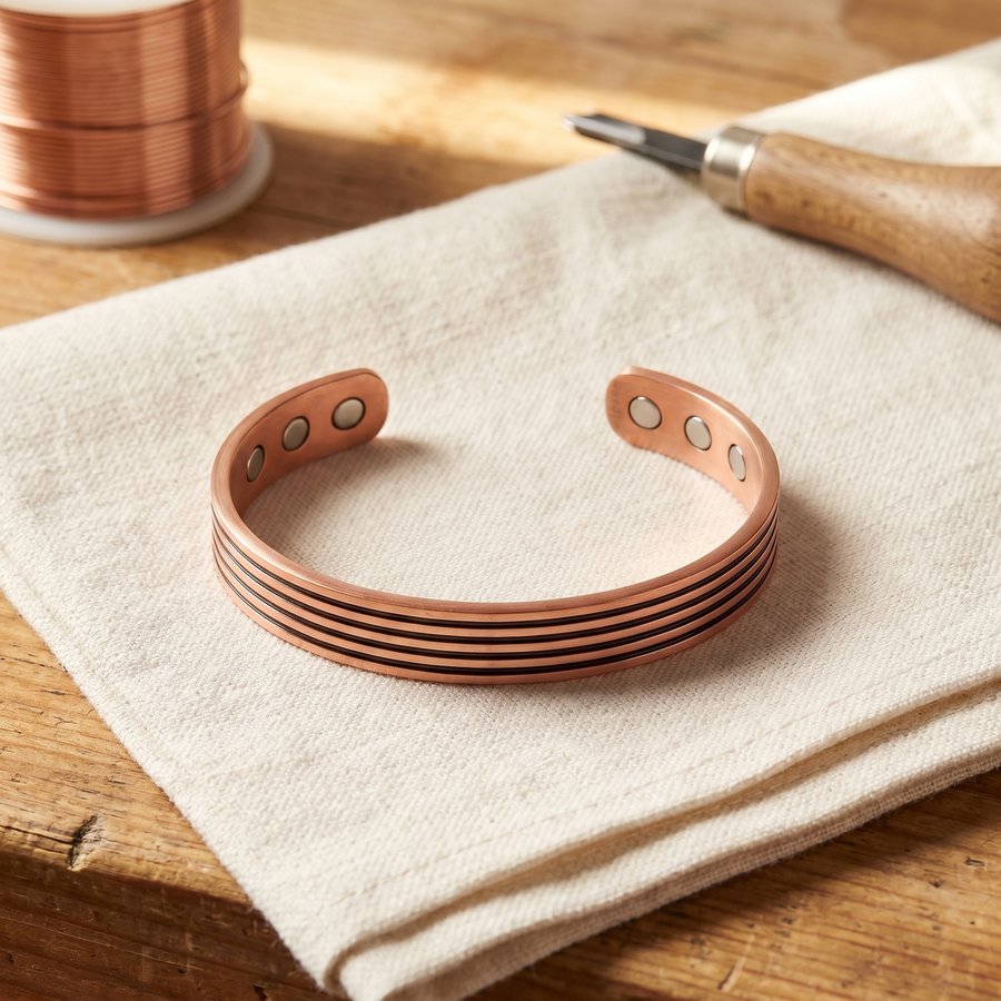 Pulsera de cobre Estría