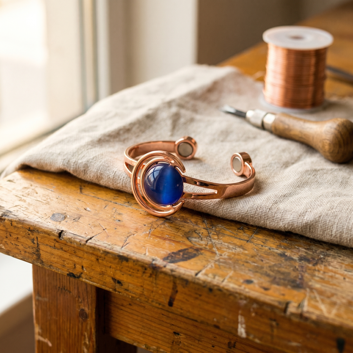 Pulsera de cobre Creciente