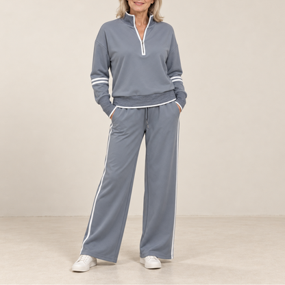 Itziar | Conjunto de Punto Suave con Pantalón Ancho
