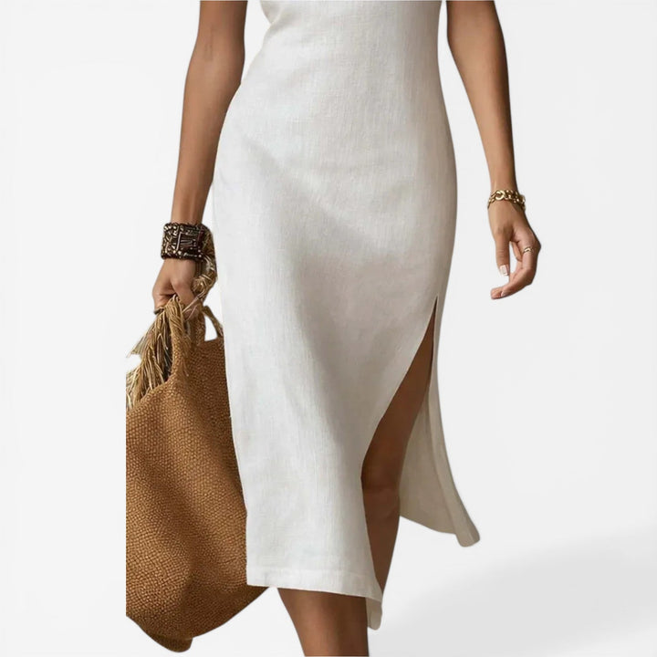 YASSI | Vestido midi de canalé