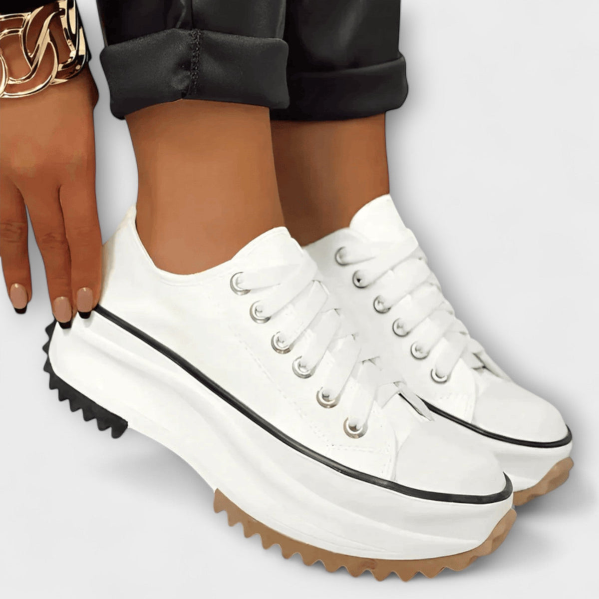 Pilar | Zapatillas de Plataforma con Suela Dentada