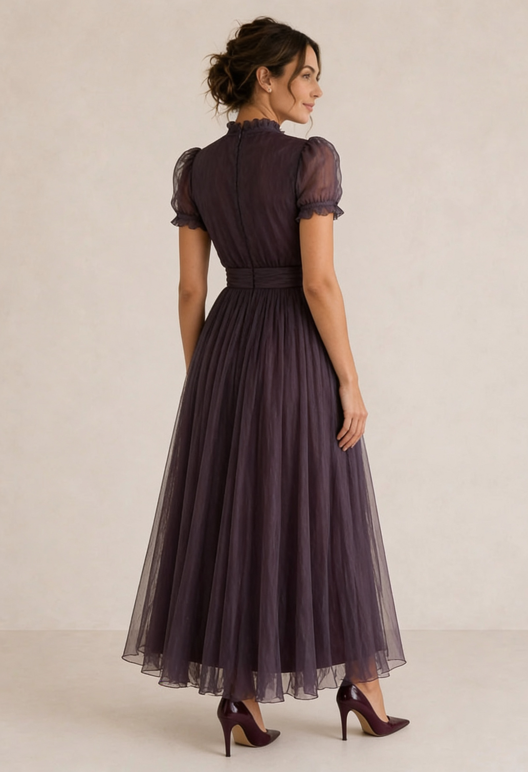 FLAVIA | Larga violeta con encaje