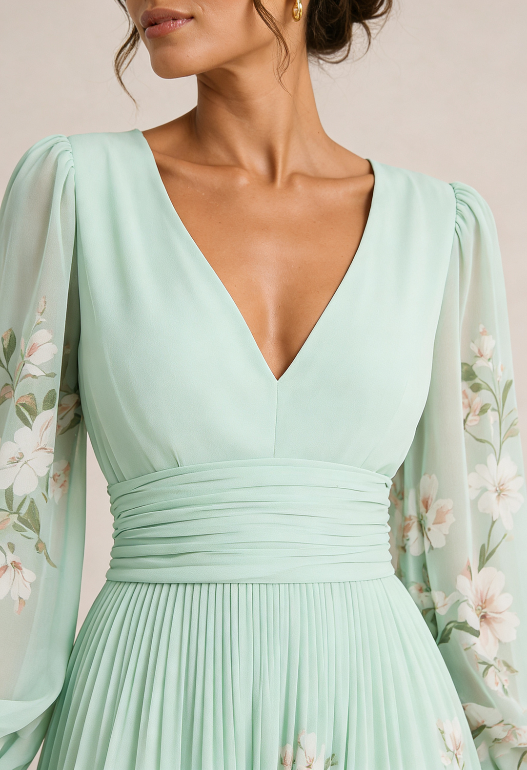 VENIRA | Vestido Midi Floral Verde
