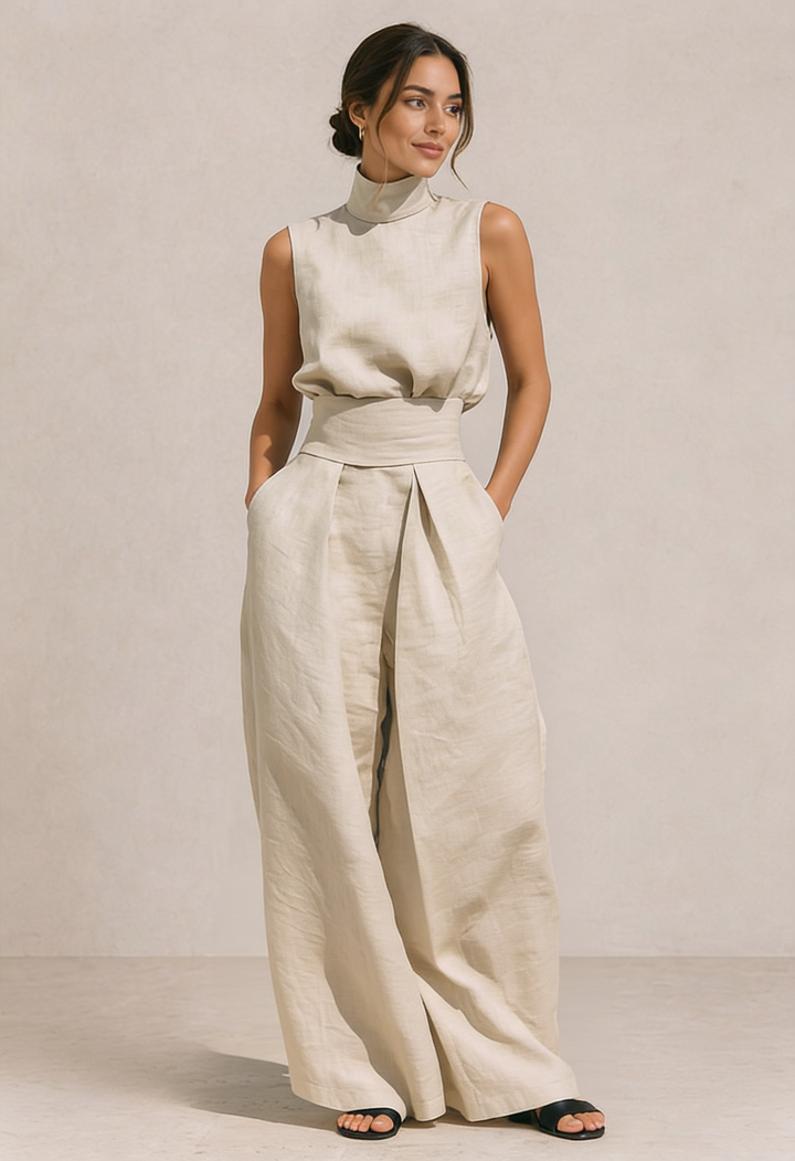 ZIRELLA | Conjunto Minimalista Completo con Pantalones Amplios