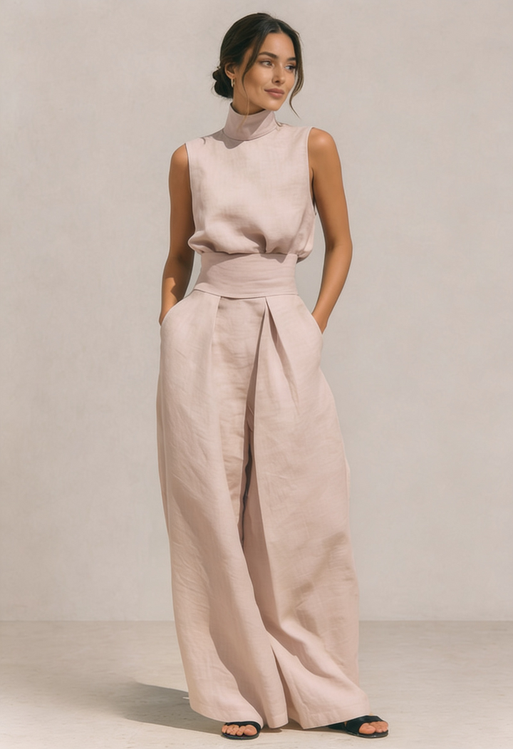 ZIRELLA | Conjunto Minimalista Completo con Pantalones Amplios