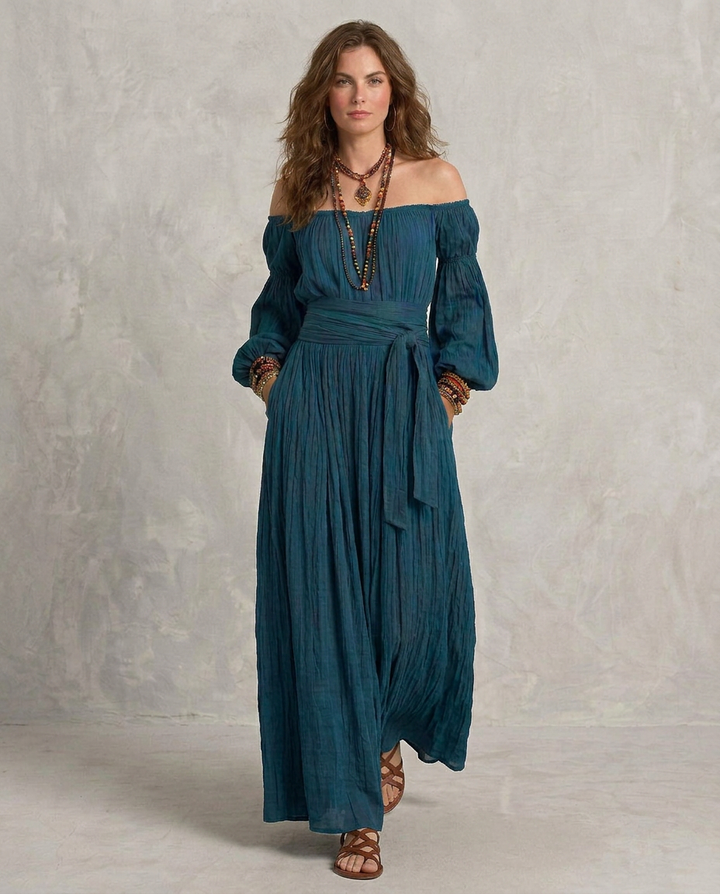 ARIANA | Maxi Vestido Sin Mangas Teal