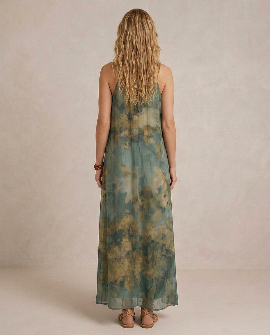FLORA | Maxi Vestido Chiffon Floral Boho