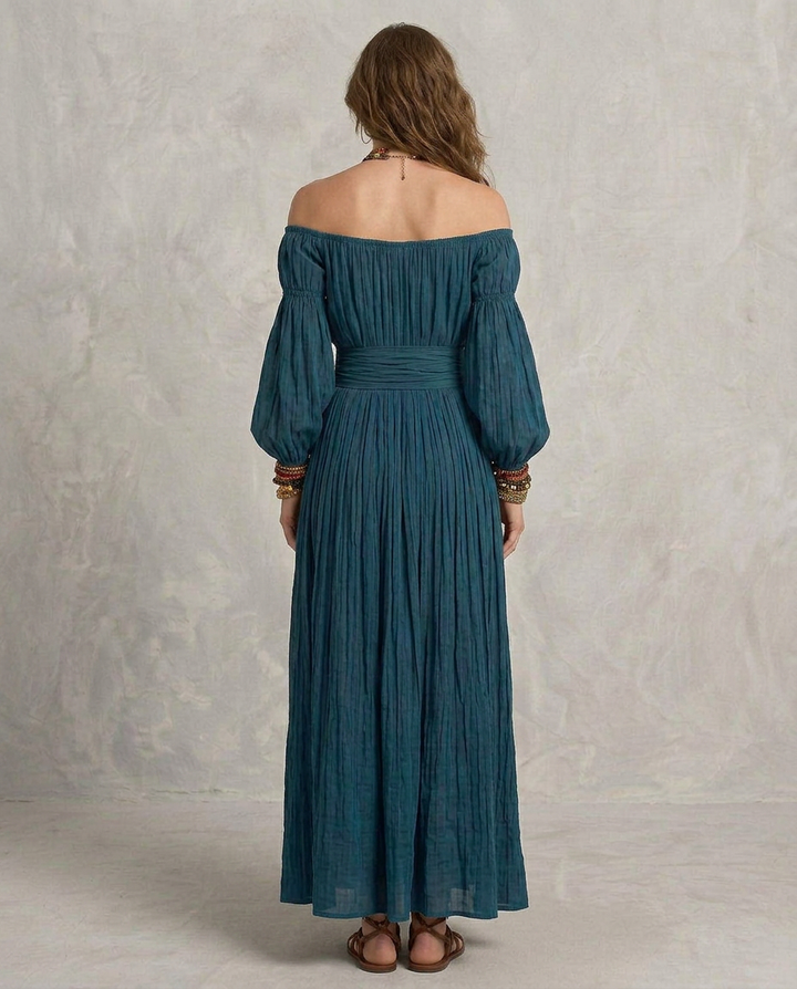 ARIANA | Maxi Vestido Sin Mangas Teal