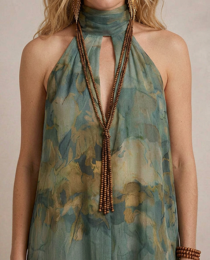 FLORA | Maxi Vestido Chiffon Floral Boho