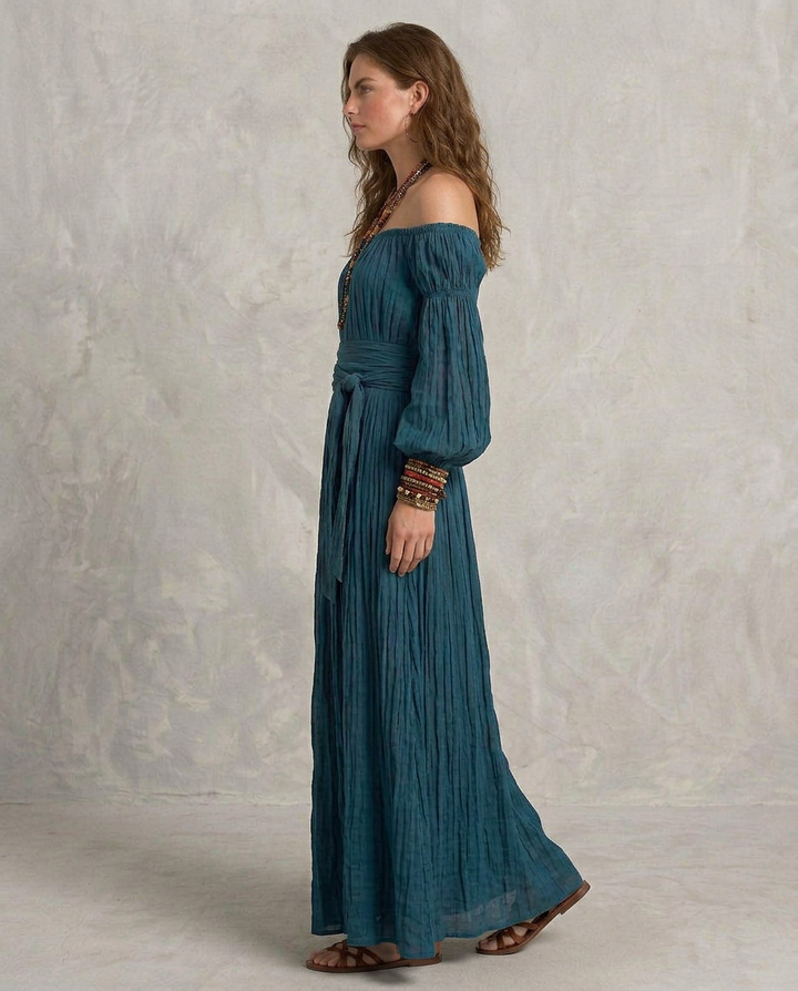 ARIANA | Maxi Vestido Sin Mangas Teal