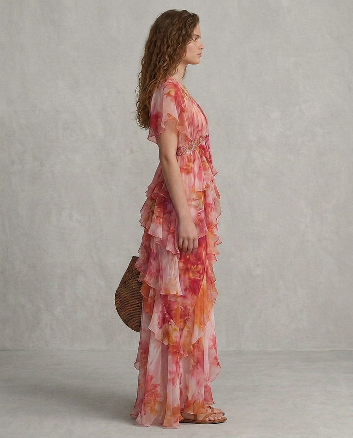 LUNA | Vestido Boho Floral con Volantes