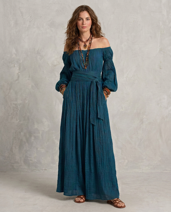 ARIANA | Maxi Vestido Sin Mangas Teal