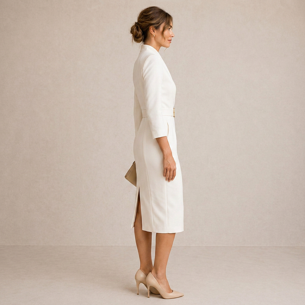 TIVARA | Vestido Negro Con Cintura