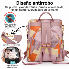 Diseño antirrobo: protección antirrobo, ganchos resistentes, cabe el móvil y la cartera