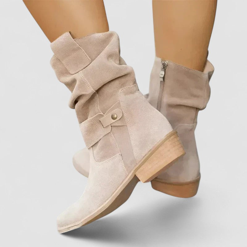 Lucinda | Bota Western de Caña Fruncida
