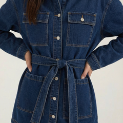 Alice | Chaqueta Vaquera con Cinturón Ajustable