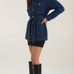 Alice | Chaqueta Vaquera con Cinturón Ajustable