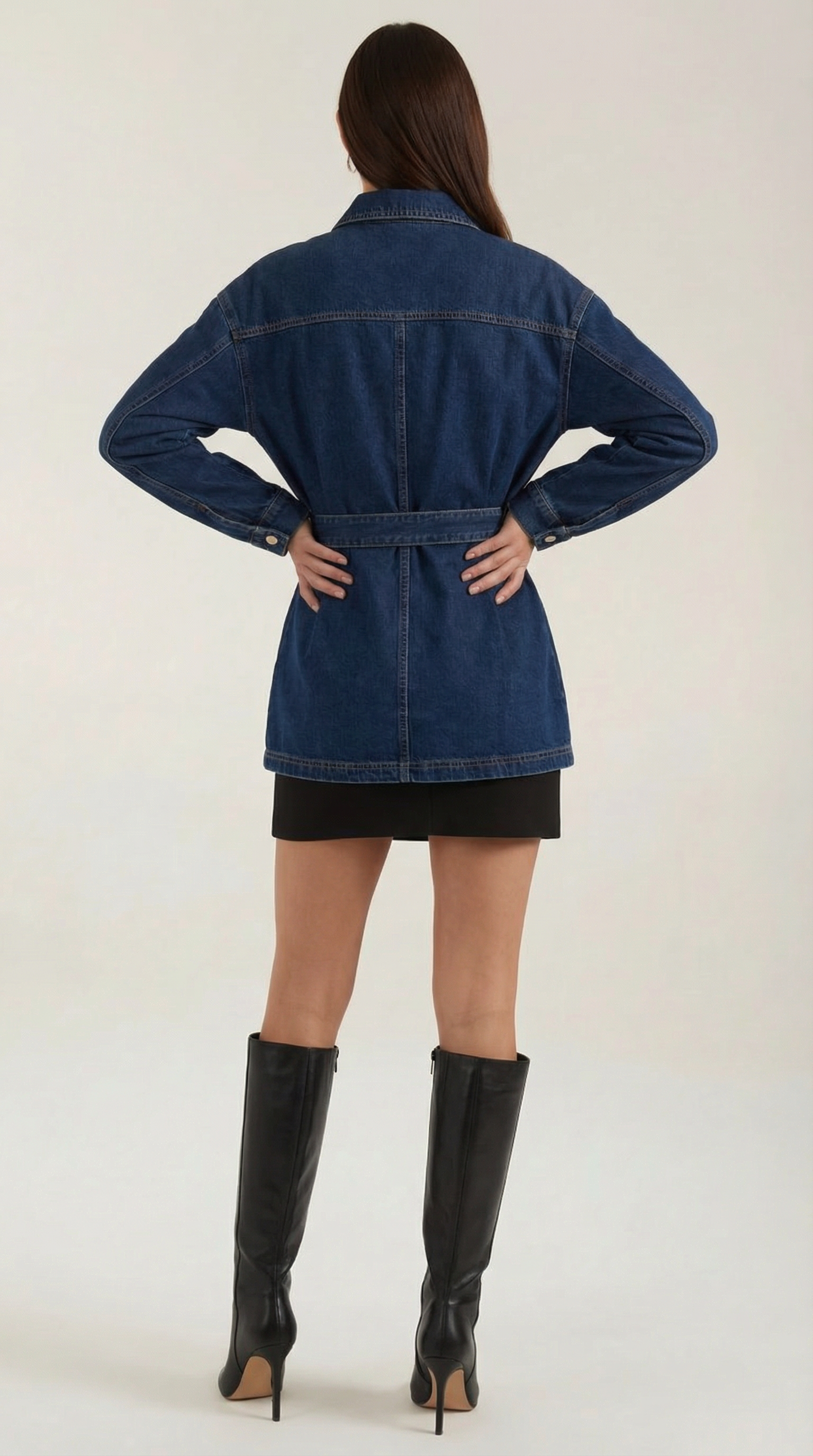 Alice | Chaqueta Vaquera con Cinturón Ajustable